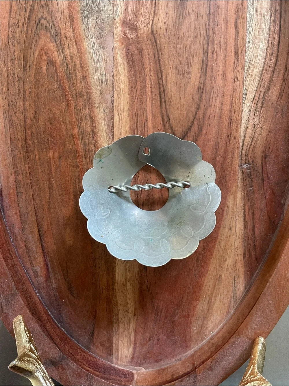 Vintage Native Turquoise Silver Hair Pony Accessory